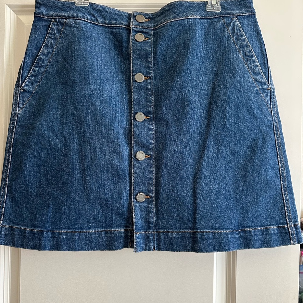 LOFT Blue Denim Mini Skirt